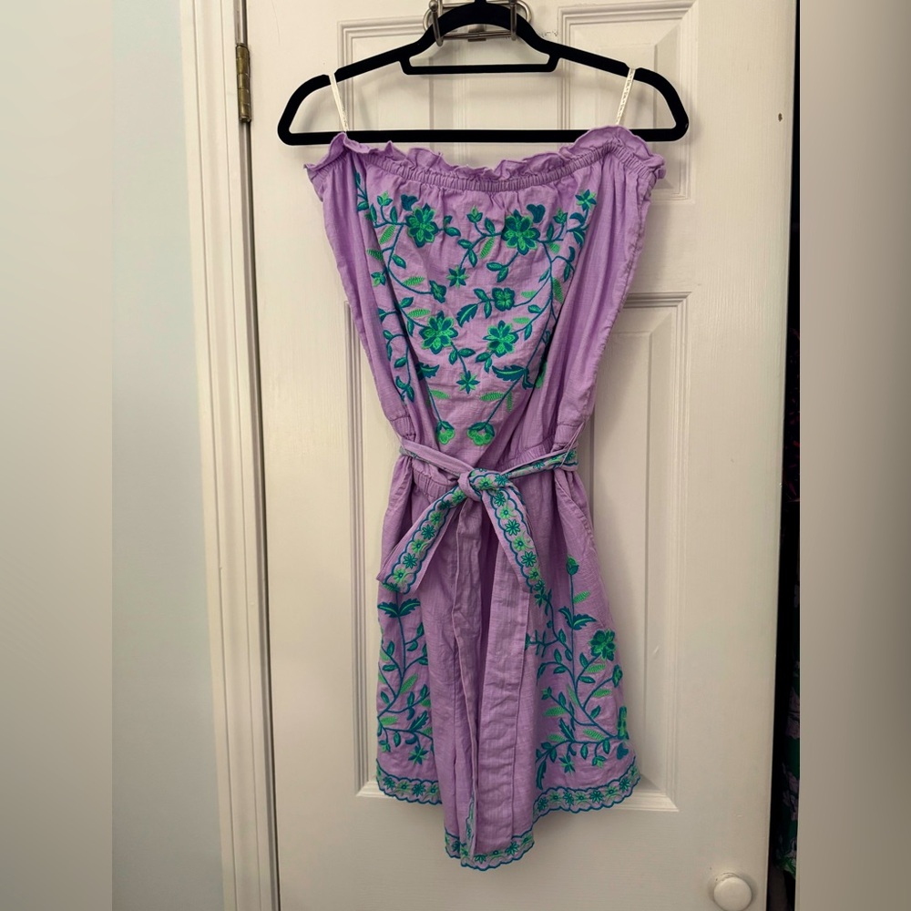 NWT Lilly Pulitzer Jene  Romper Purple Iris - Picture 3 of 6